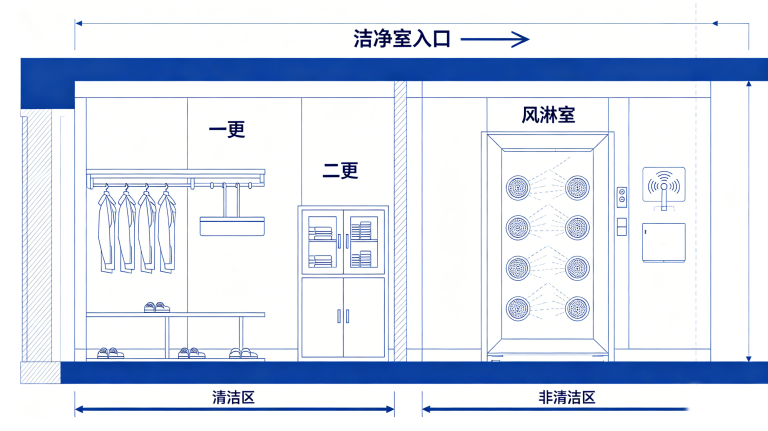 医疗器械洁净室生产环境及相关技术示意图